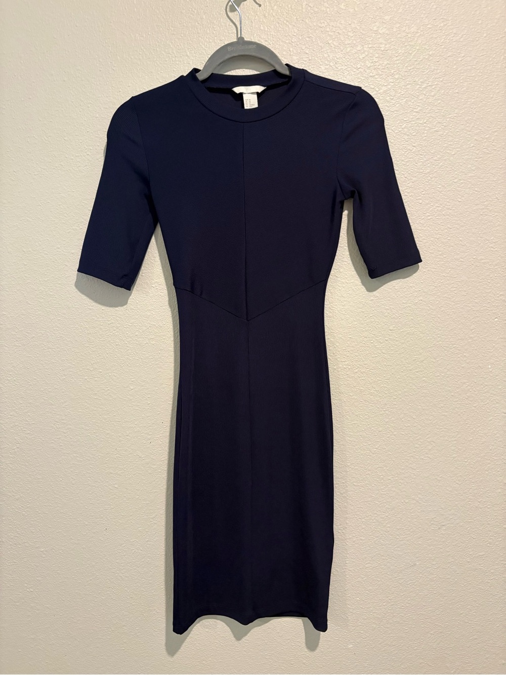 H&M Navy Midi Sheath Dress